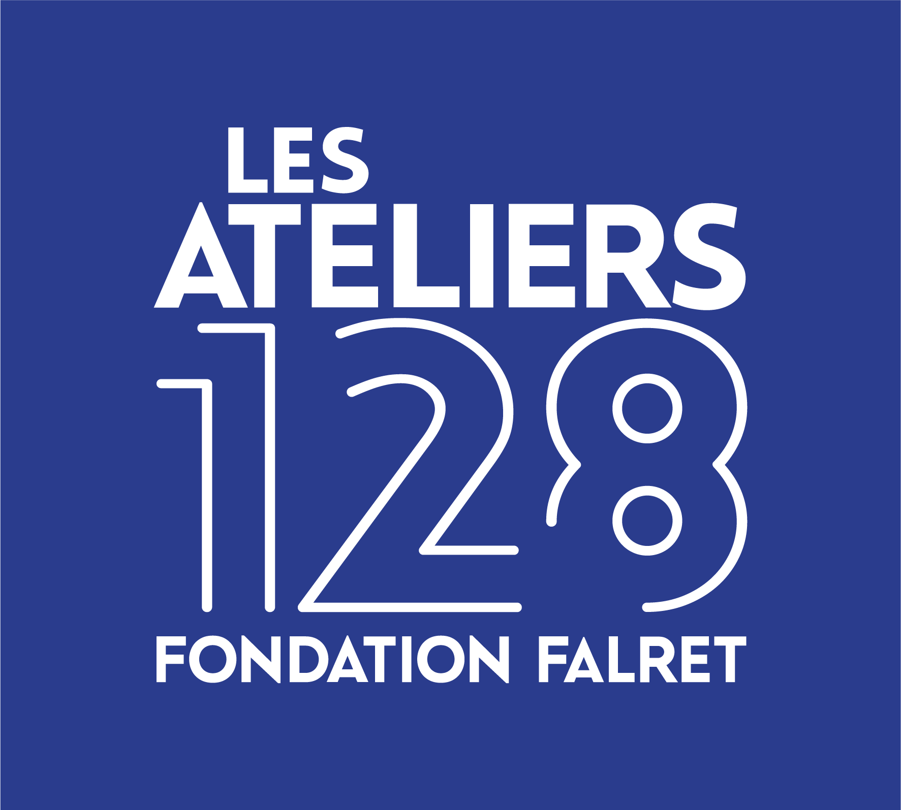 logo 128 blanc sur bleu